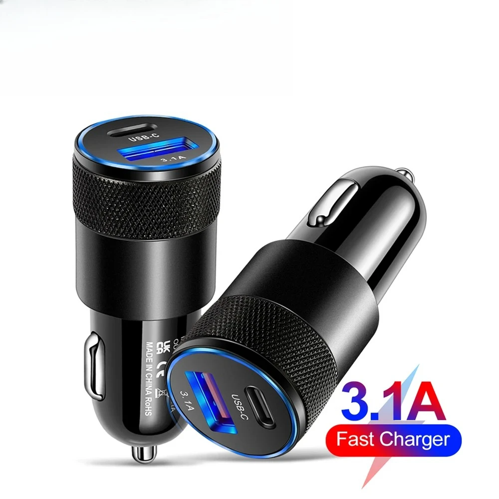 70W USB C Car Charger Type C Fast Charging Phone Adapter For iPhone Xiaomi Huawei PD Phone Charger Car Adapter Cigarette Lighter