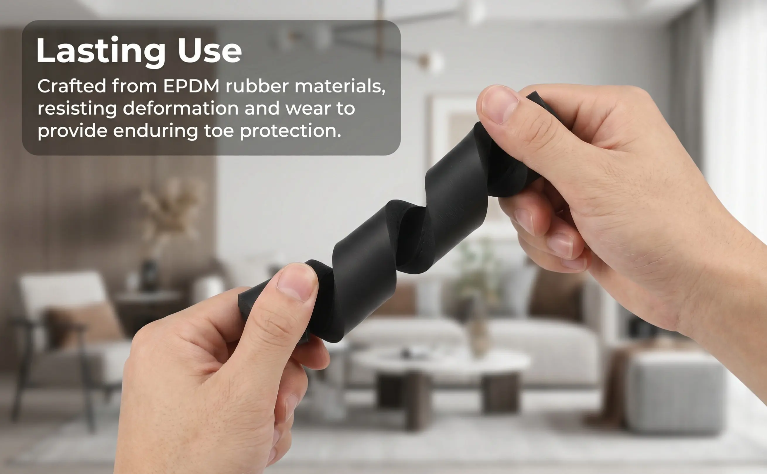 4Pcs Bed Frame Toe Protectors Adjustable Epdm Rubber Furniture Leg Covers Toe Stub Stopper for Metal Bed Legs Home Safety