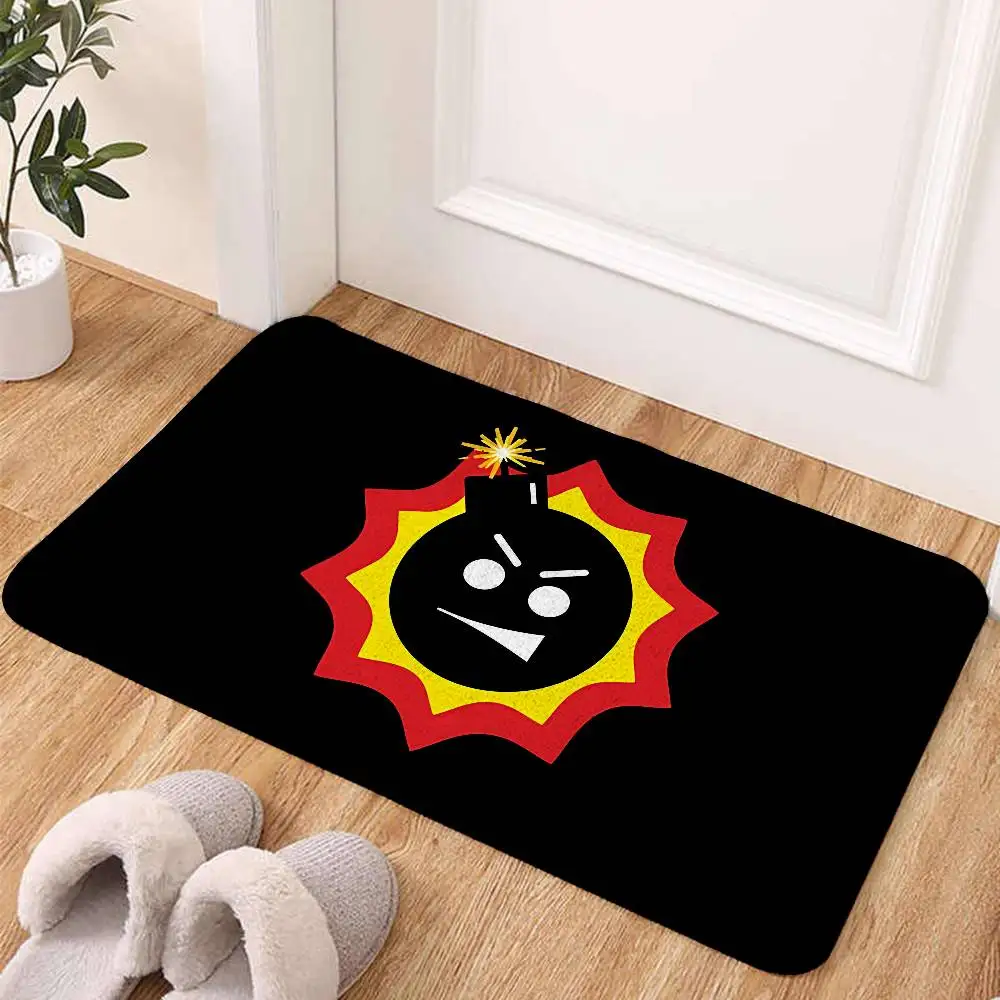 Alfombra antideslizante para baño, alfombra para puerta, decoración del hogar, alfombra para puerta de entrada, alfombra resistente a los arañazos, Serious Sam Bomb