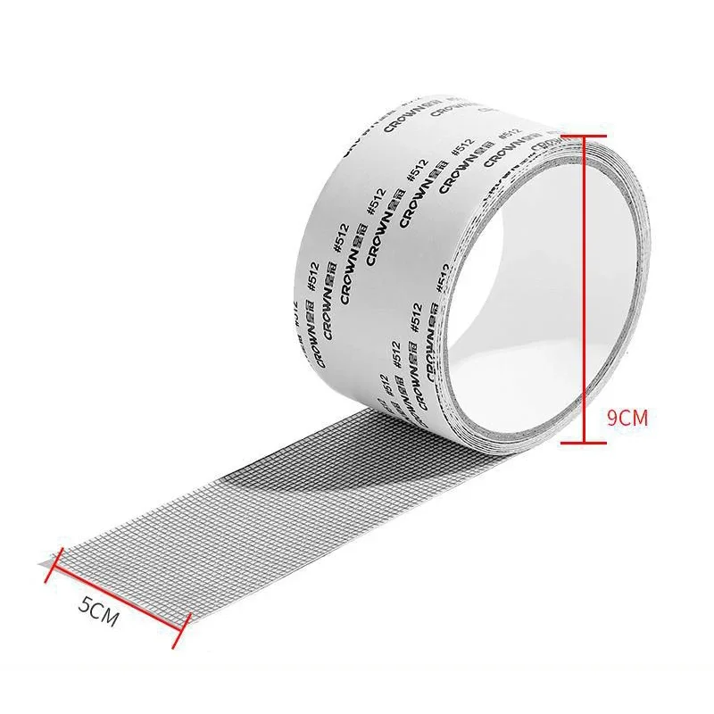 Window Screen Repair Sticker Gray Mosquito Repellent Self-adhesive Tool Home Window Screen Mosquito Net Repair Decorative Tape