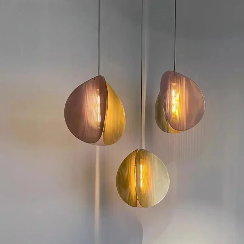 Italian Rotundity Electroplating Wrought Iron LED Pendant Light Personality Living Room Bedroom Restaurant Kitchen Hanging Lamp