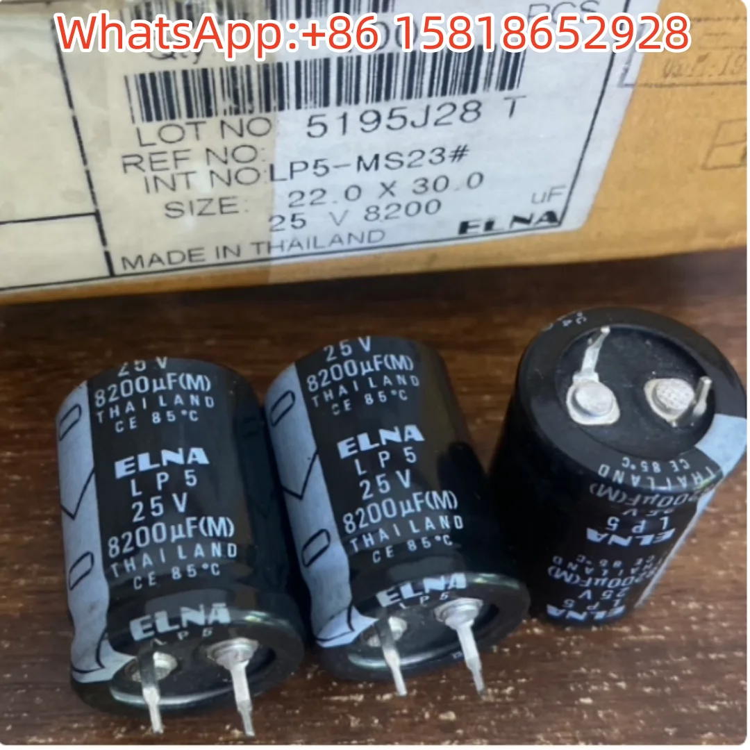2 ชิ้น 8200UF 25V ญี่ปุ่น ELNA ตัวเก็บประจุแบบอิเล็กโทรไลต์ 25V8200UF 22*30 LP5