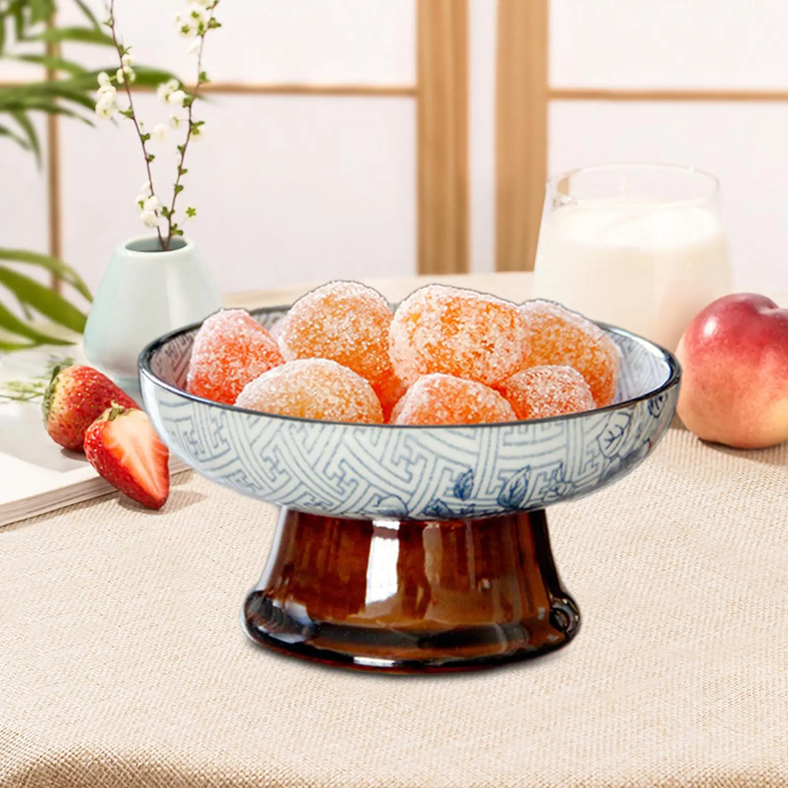 Ceramic Soda Tray Dessert Bowl Decorative Centerpiece Bowl Retro Decoration