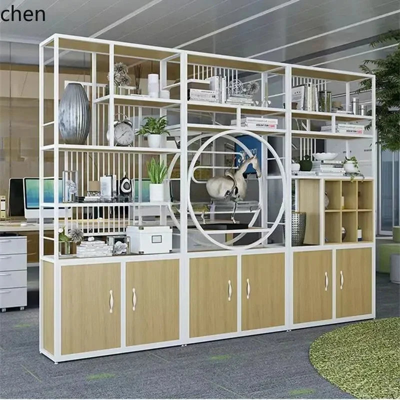 HYS New Chinese Style Bogu Rack Office Storage Rack Floor-standing Decorative Bookcase Bookshelf Display Rack