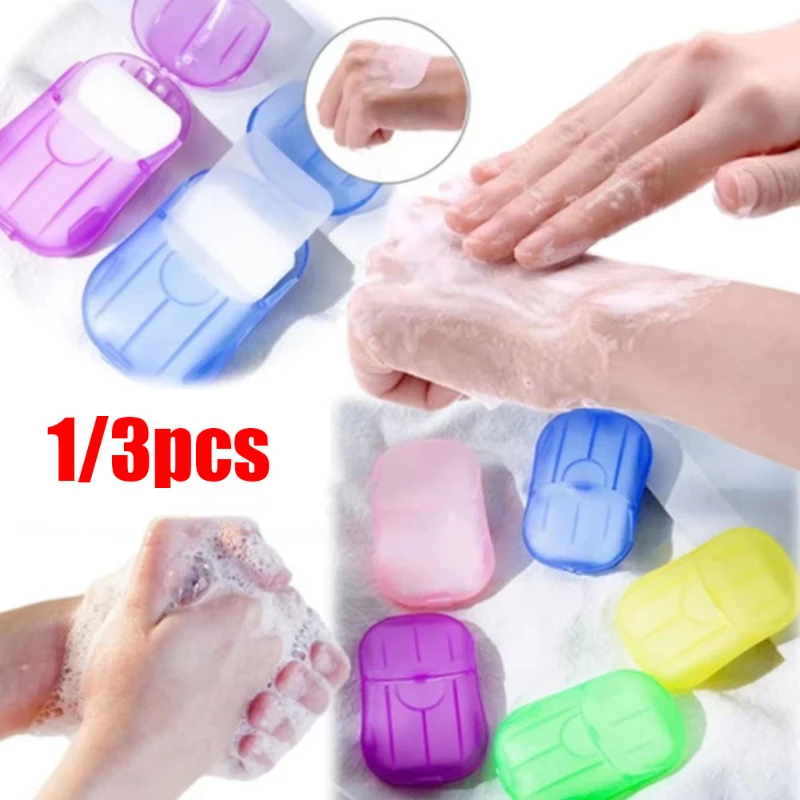 

1/3pcs Soap Paper Sheets Portable Disposable Travel Scented Bath Slice Sheet Foaming Paper Soap Slide Hand Washing Travel Soap