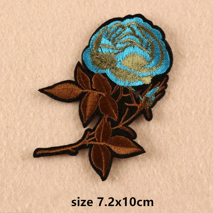2017 جديد وصول 10 قطع الزهور الشعبية المطرزة التصحيح الحديد على عزر زين سترة التي شيرت قماش نسيج التطريز الإكسسوارات #5
