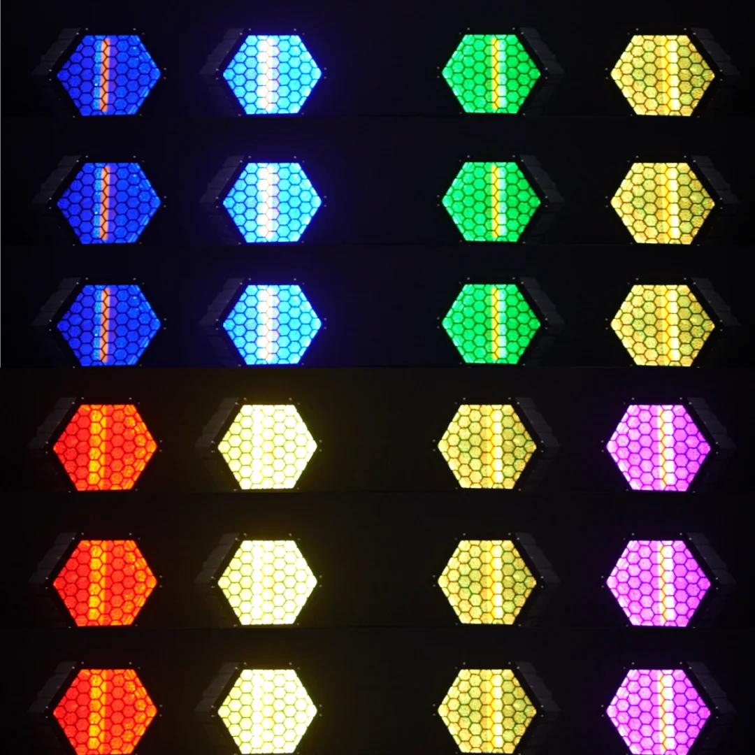Retro 100W RGBW LED Matrix Stage Light with DMX512 DJ Strobe Wash Backlight White Ambient Lighting System for Audience Blinder