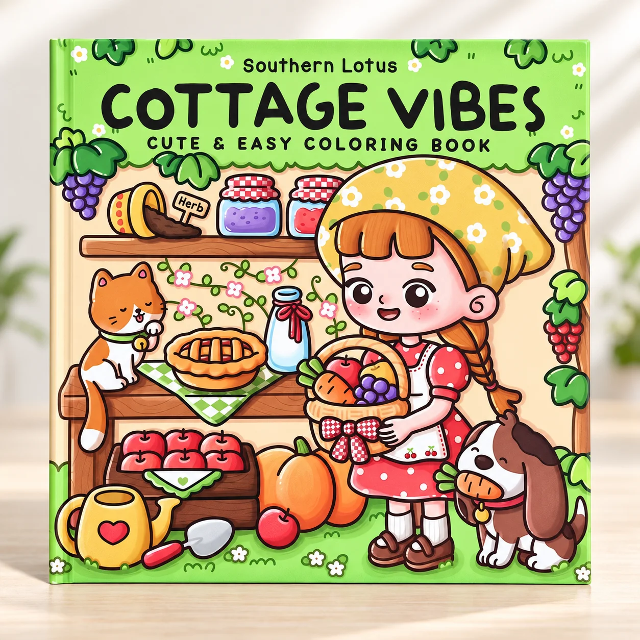 Cartoon 40 Pages Cute Farm European America Style Coloring Book for Kids Drawing Book Christmas Thanksgiving Gifts Art Supplies
