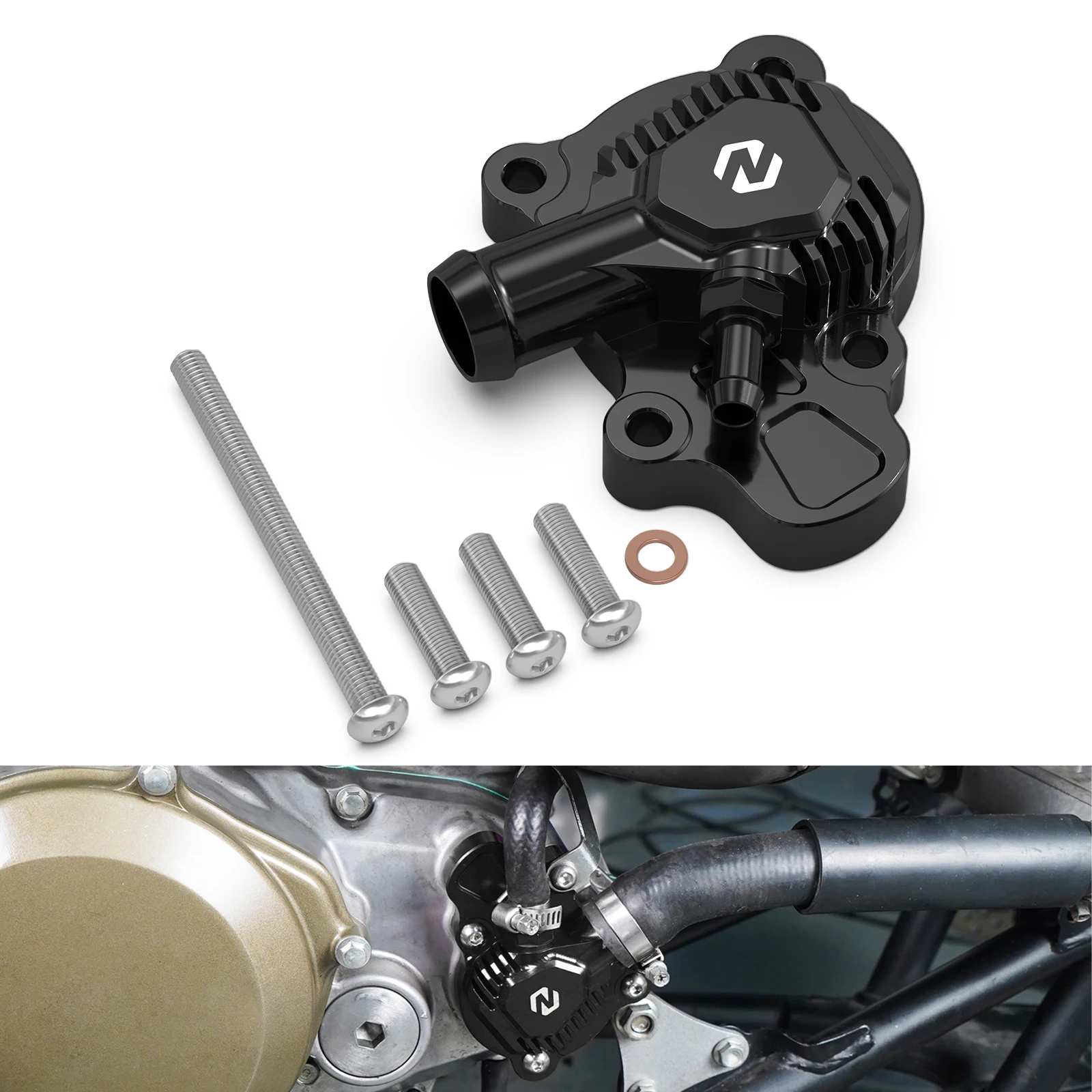 

For Honda TRX450R 2006-2009 Water Pump Cover 19220-HP1-600 ATV TRX450ER TRX 450R Aluminum Alloy