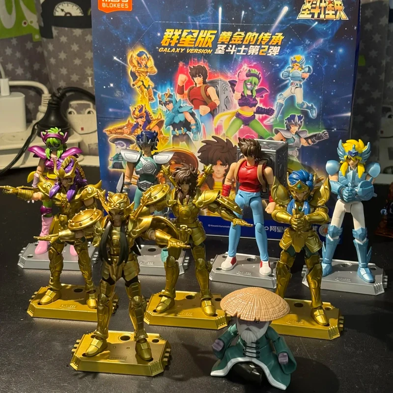 En Stock, oro auténtico, Saint Carry The Torch Of The Golden Will Blind Box, versión 2, modelo Shiryu Hyoga Dohko Camus Milo Assemly
