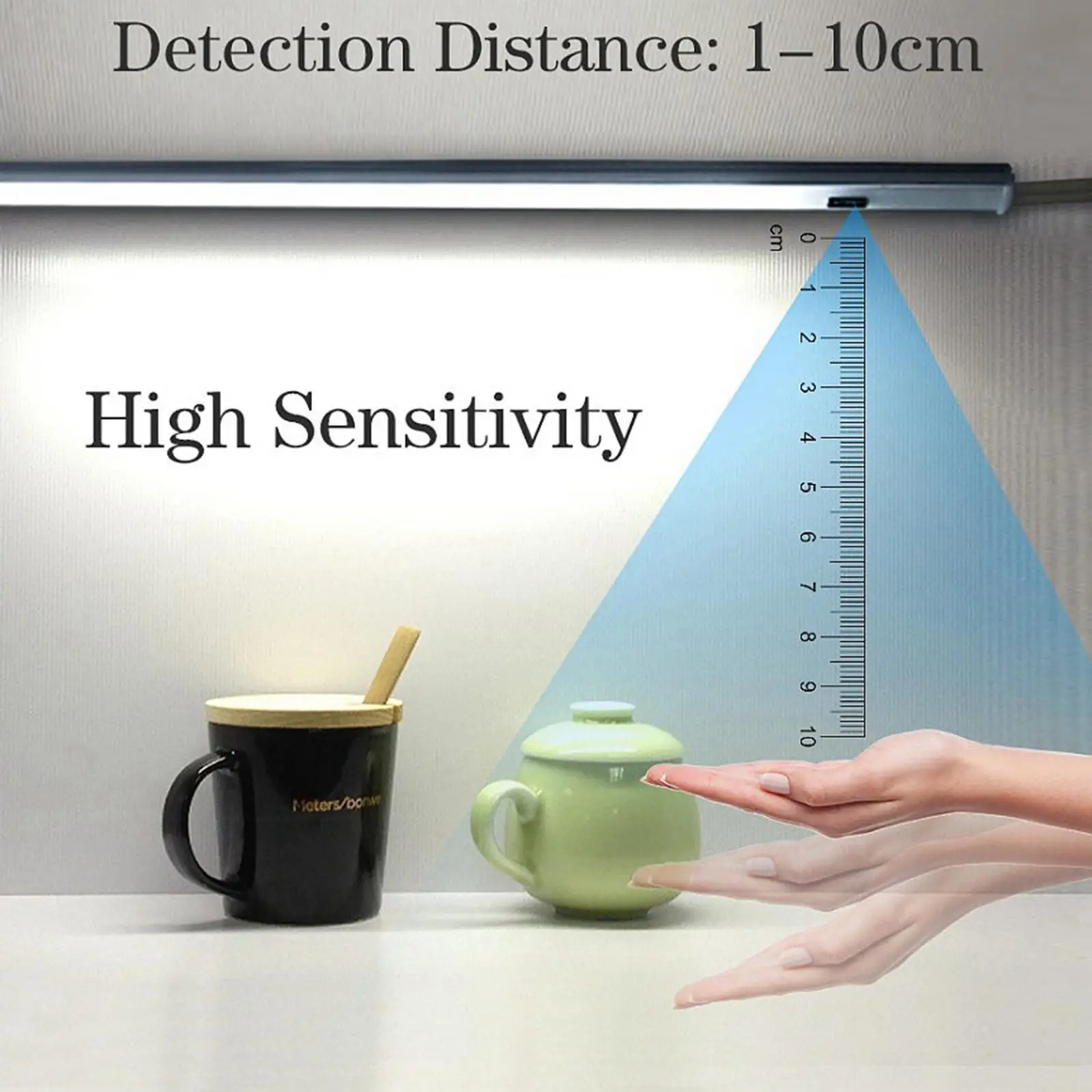 

USB Rechargeable LED Motion Sensor Wardrobe Light Wireless Under Cabinet Lamp for Room Cupboard Stairway