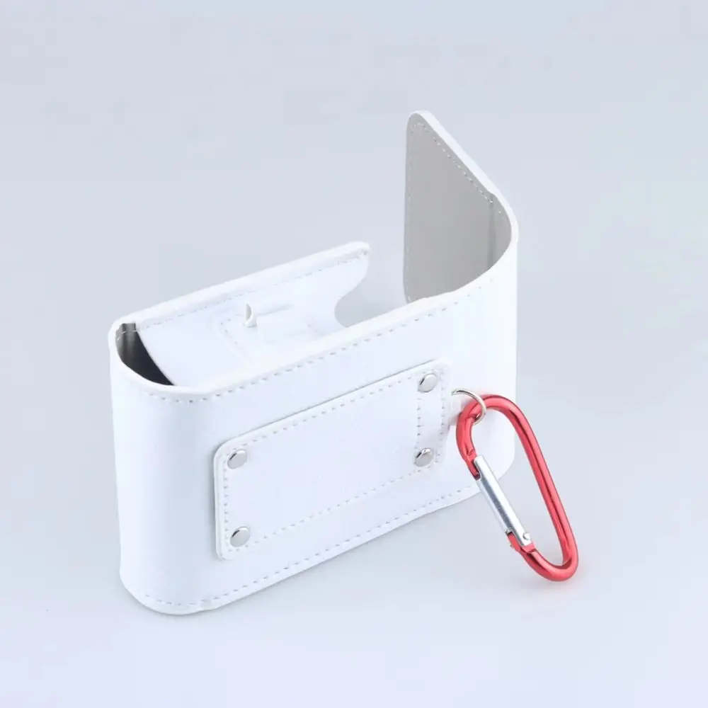 PU Leather Golf Rangefinder Case Storage Bag With Buckle Golf Range Finder Bag Hard Shell White Rangefinder Carrying Case