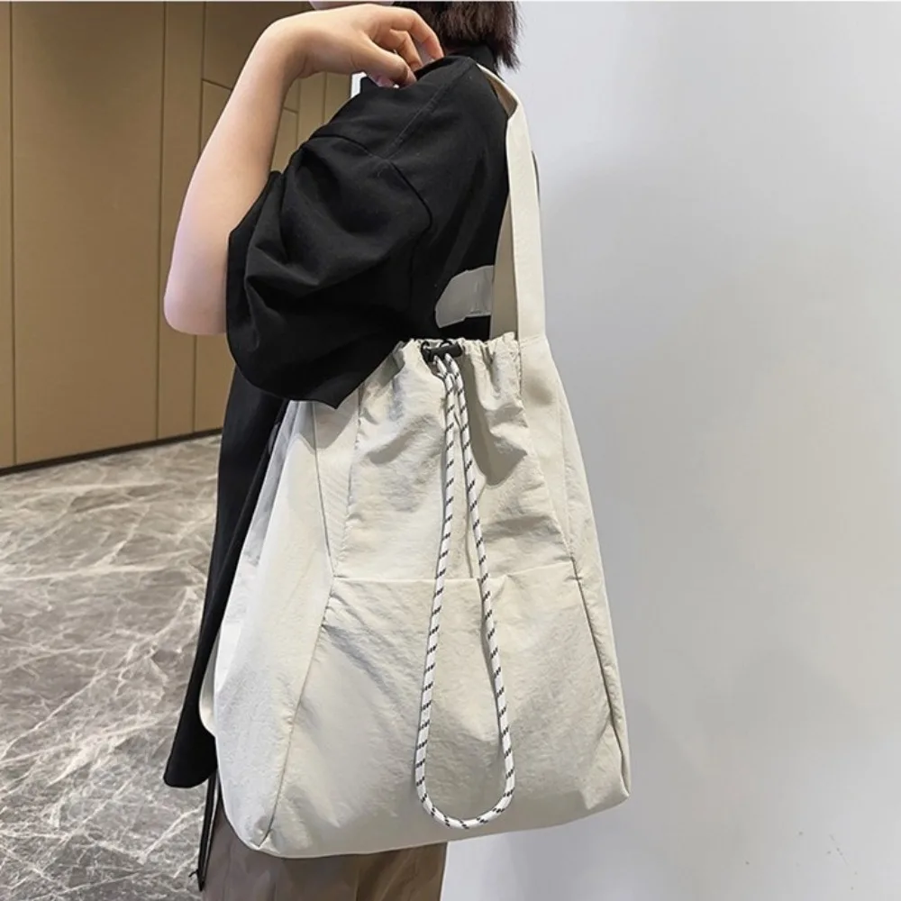 

Многофункциональный нейлоновый рюкзак большой емкости с ручкой, сумка через плечо на шнурке, водонепроницаемый спортивный рюкзак на двойное плечо