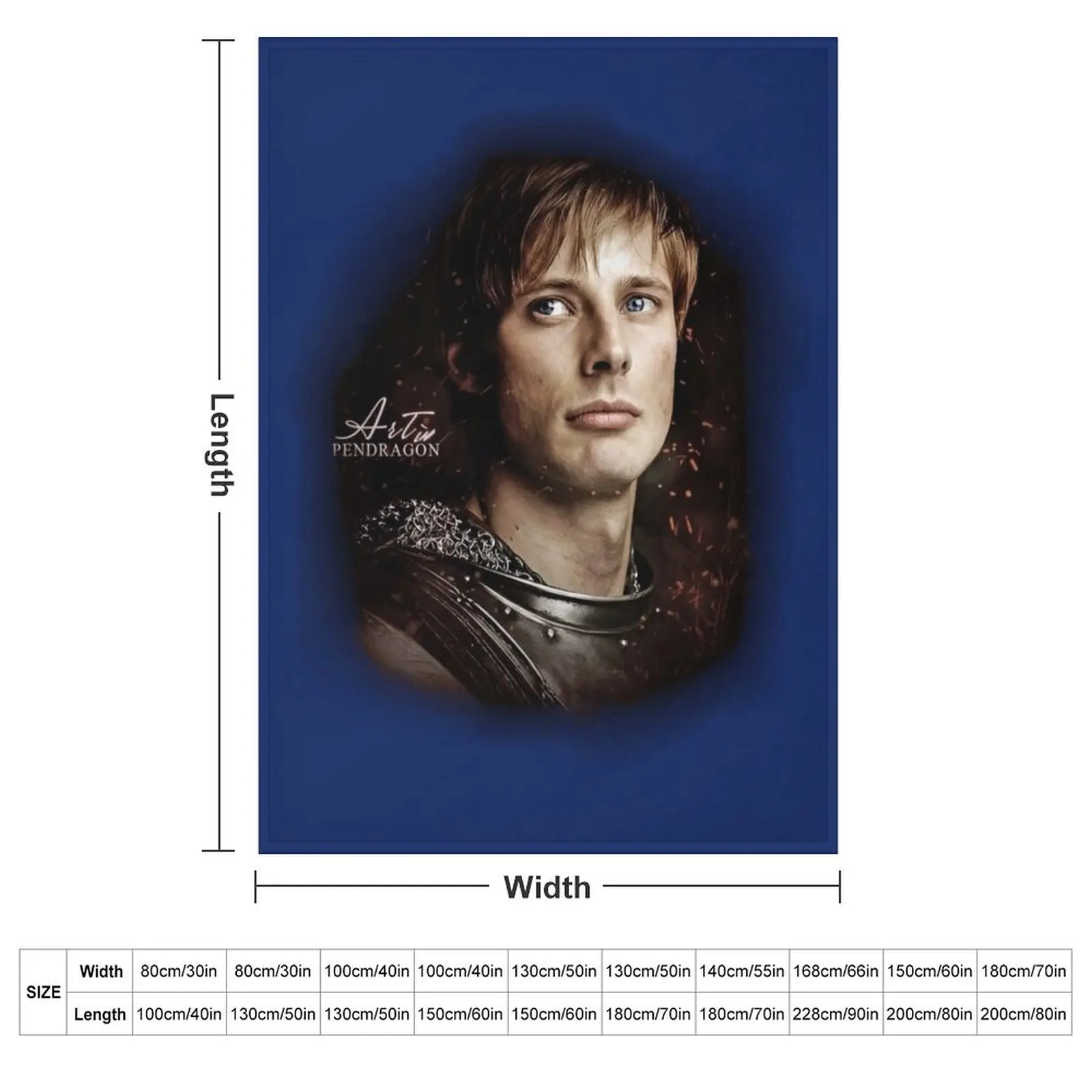 Arthur Pendragon - Merlin - A2 V-Neck Throw Blanket couch cozy soft plush fuzzy picnic outdoor blanket