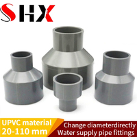 2025 PVC Transdirect 20 25 32 40 50 63 75 90 110 Reducer Size Connector Convert Gray