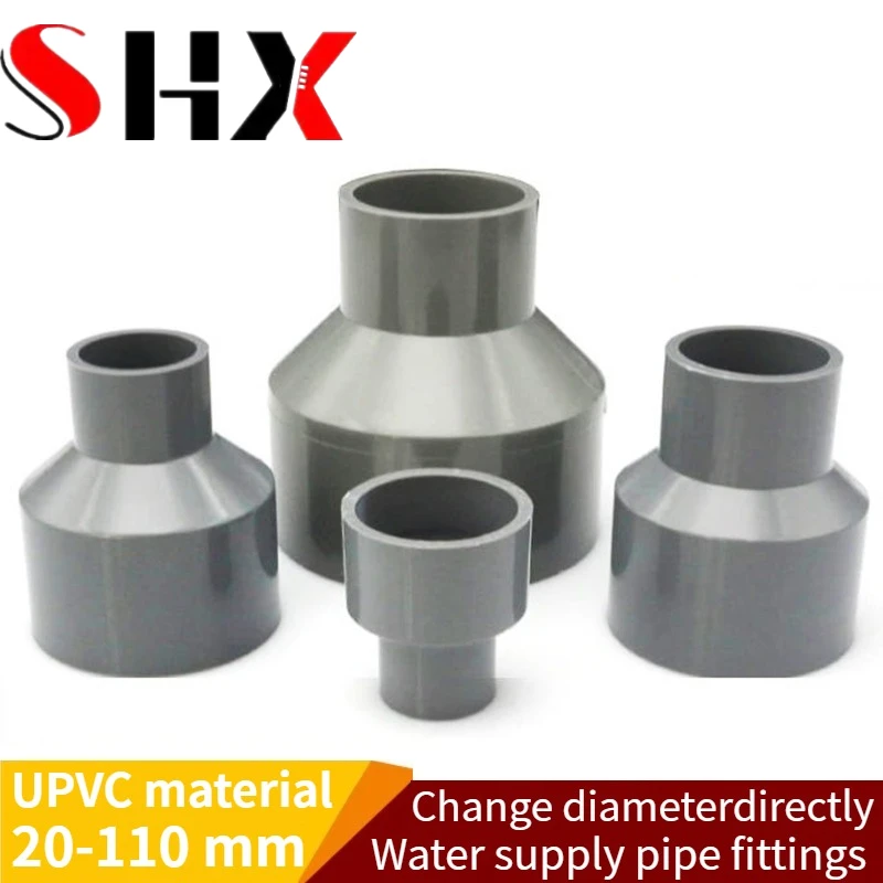 2025 PVC Transdirect 20 25 32 40 50 63 75 90 110 Reducer Size Connector Convert Gray