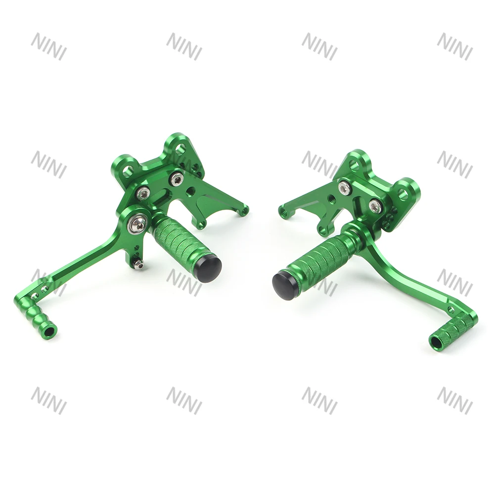 

Motorcycle For Kawasaki Ninja ZX14R 2006 2007 2008 2009 2010 2011 1Pair Green Adjustment Foot Rest Rear Set Kits Footrest