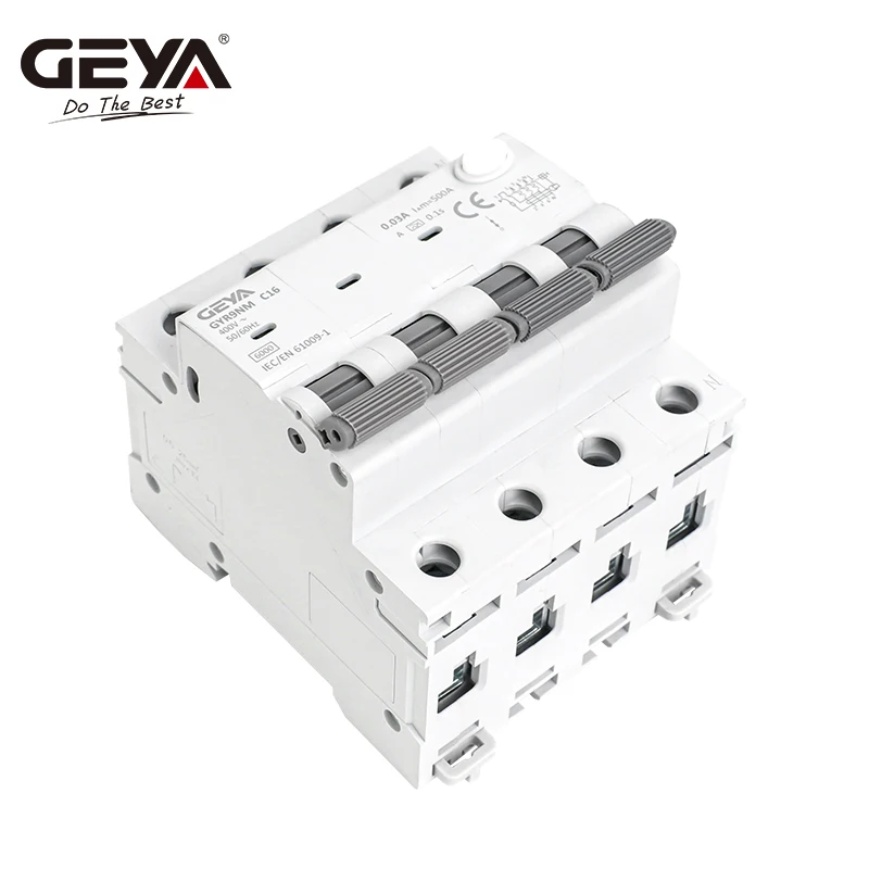 GEYA GYR9NM Type A RCBO 2P 4P Magnetic Residual Current Circuit Breaker with Over Current  Protection 10A 16A 25A 32A 40A 30mA