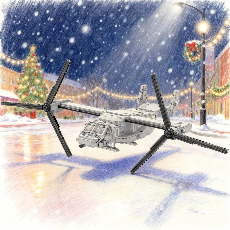 

865pcs MOC Bell Boeing V Osprey Creator Model Building Blocks Architecture Toys Christmas Gifts DIY Education Creative Idea