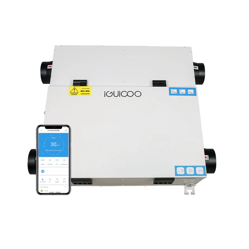 تهوية استعادة الحرارة لنظام التهوية المتدرج في الغرفة، مكيف الهواء، نظام تهوية لاستعادة الطاقة