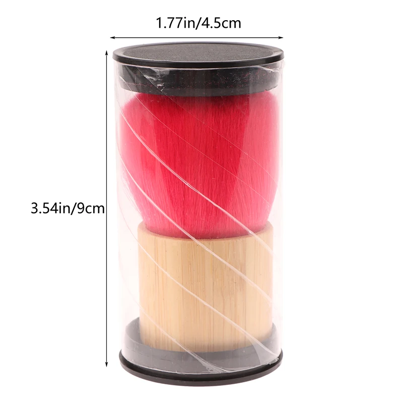 فرشاة تنظيف مسجل الفينيل، فرشاة تنظيف القرص الدوارة الناعمة المضادة للكهرباء الساكنة، فرشاة ناعمة لإزالة الغبار بمقبض خشبي