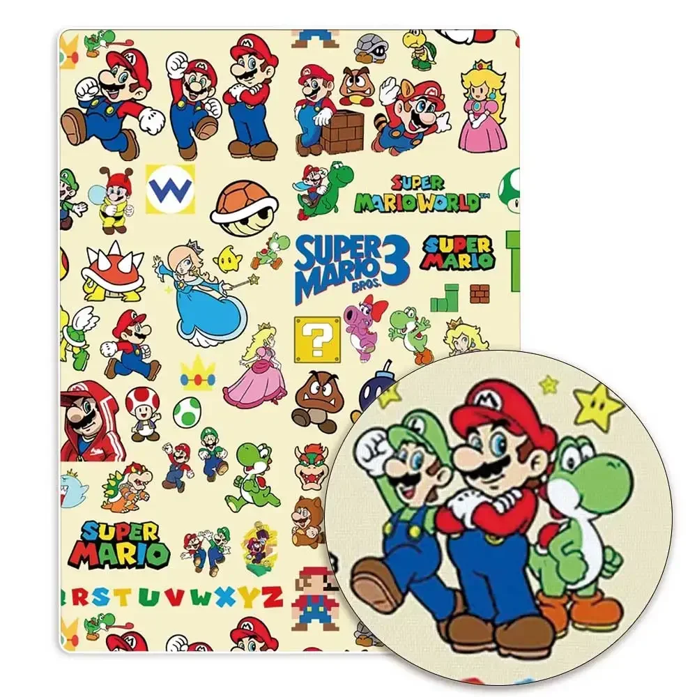 Mario game Fabric140*50cm Handmade Sewing Patchwork Quilting Baby Dress Home Sheet Printed Fabric Fabric Sewing Kids