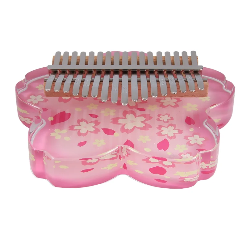 Dropship-Acrylic Kalimba 17 Key Transparent Kalimbas Beginner Thumb Piano Professional Music Keyboard Instrument With Petals Dur
