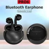 TWS Pro6 Bluetooth Earphones Wireless Headphones HiFi Headset Waterproof Noise Reduction Sports Earbuds With Mic For Smartphones