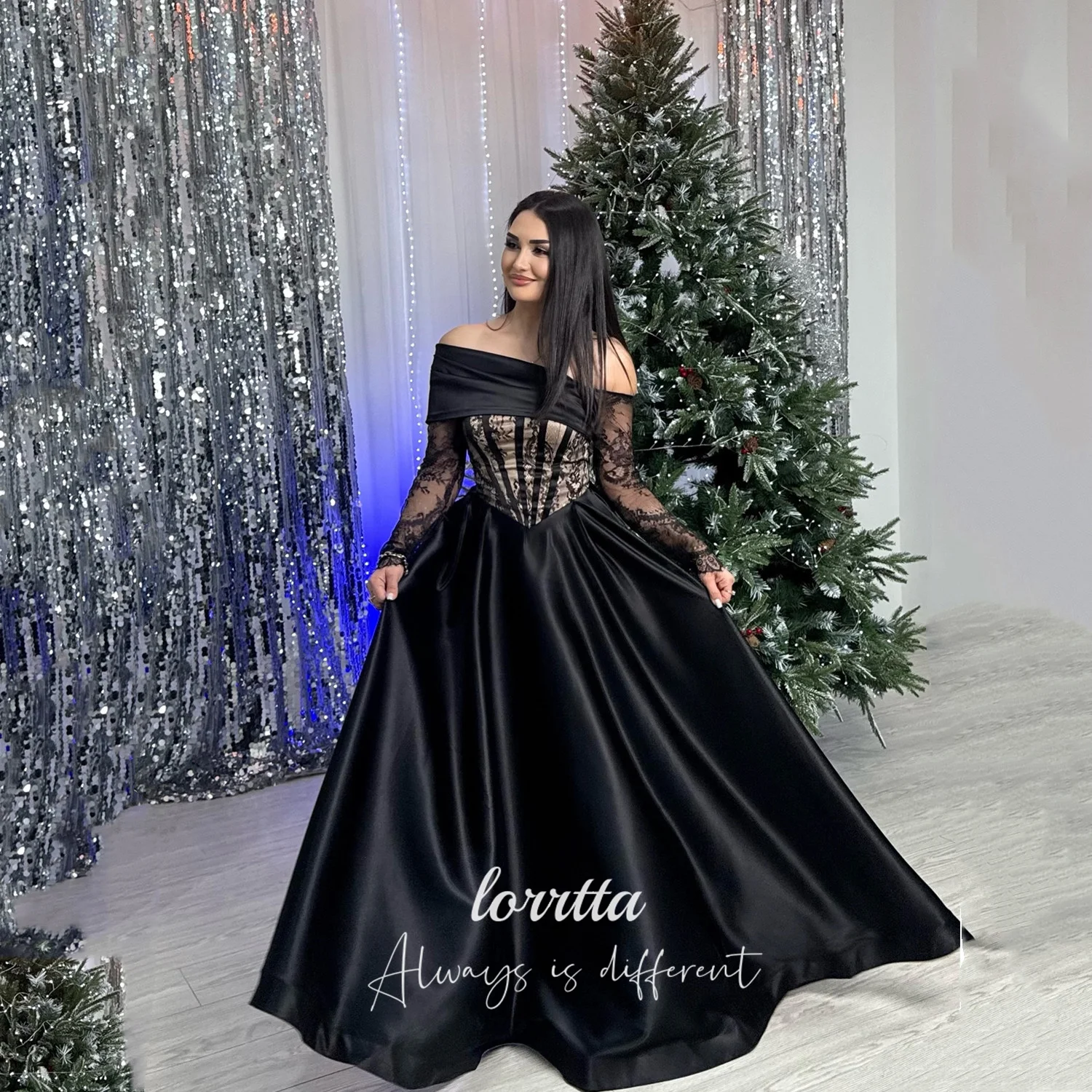 

Элегантные вечерние платья Lorrtta для особых случаев, роскошные вечерние платья известных брендов, черное платье А-силуэта