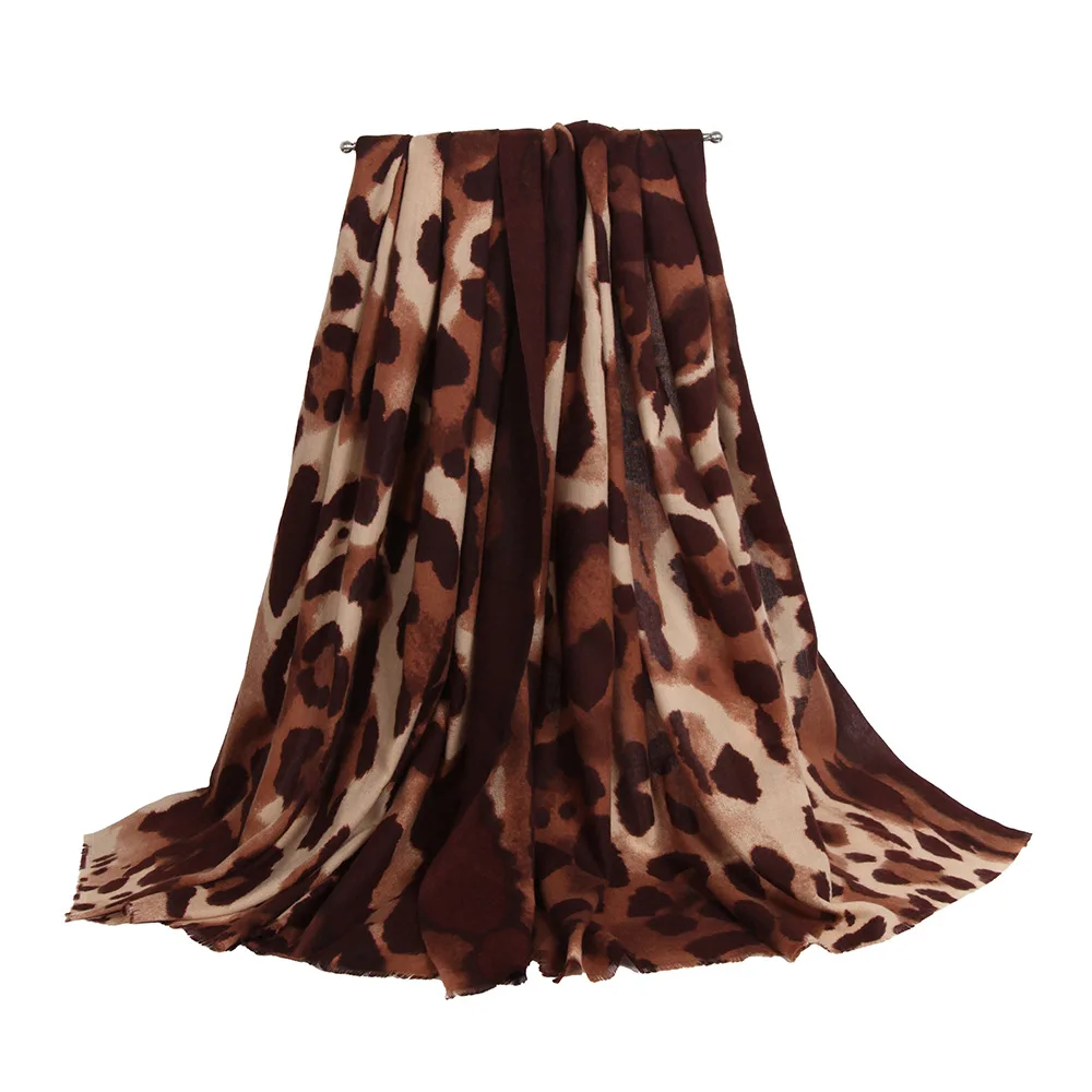 USPOP Neuer Schal mit Leopardenmuster für Damen, modischer Schal für Herbst und Winter, 180 cm lang, vielseitiger Pashmina
