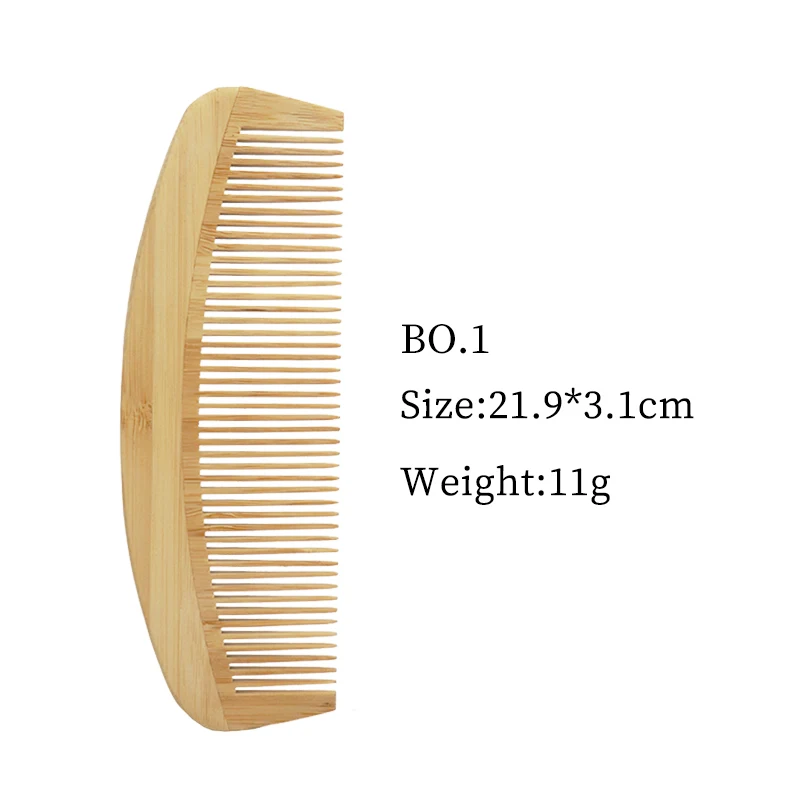 1 natural bamboo and wood comb, smooth hair, anti-static scalp massage bamboo and wood comb, hairstyle comb