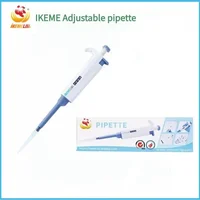 Pipeta de laboratorio IKEME, micropipeta Digital de un solo canal de 100-1000ul, equipo de laboratorio de pipeta de plástico ajustable con punta de pipeta