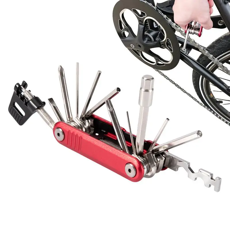 Bicycle Maintenance Kit 17 In 1 Mountain Bicycle Repair Tool Multi-Function Accessories Set With Hex Wrench Road Riding Travel