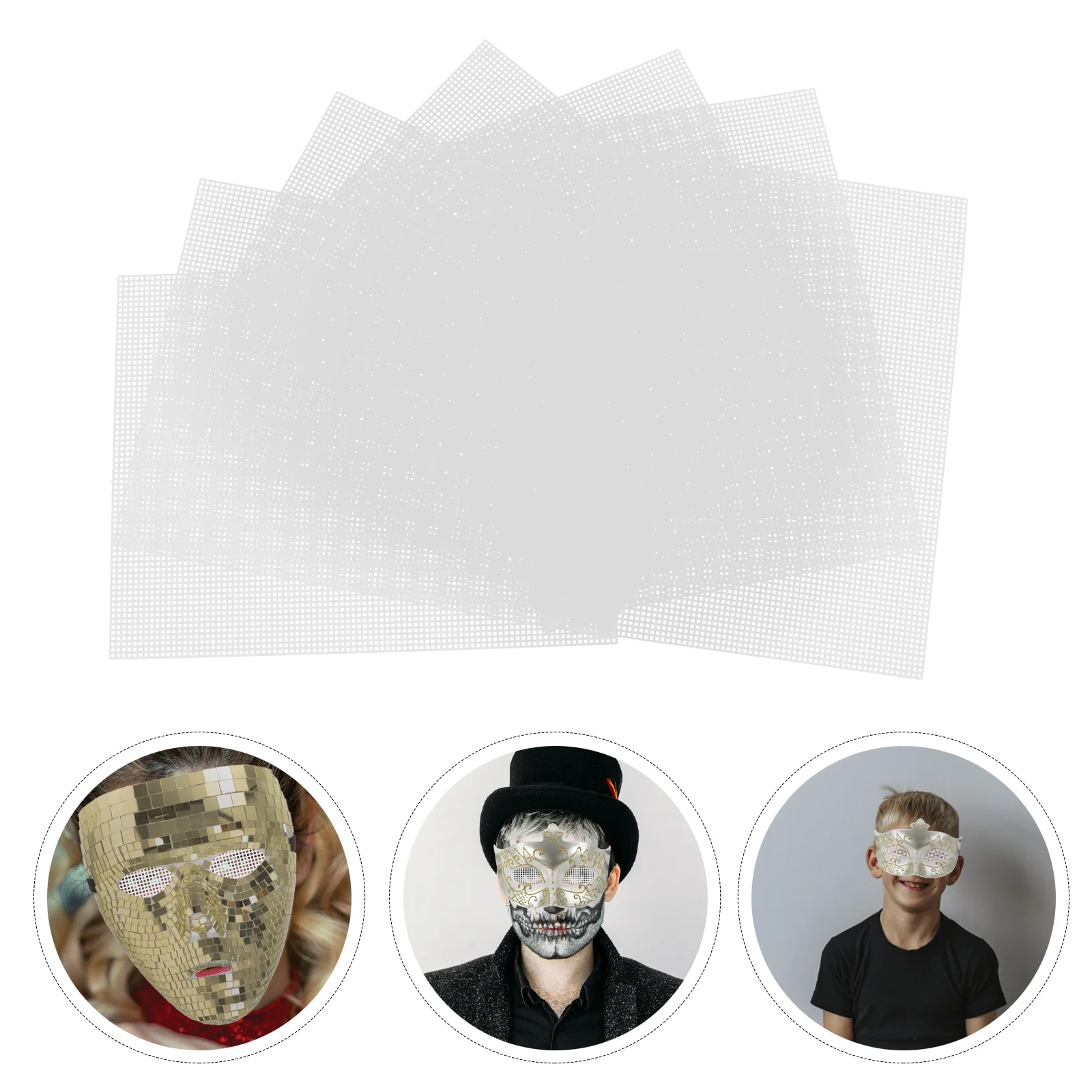 

7Pcs Plastic Eye Mesh Sheets 13.17x10.22in Snug Fit Mesh for Costume Craft Mask Making Supplies Cosplay Props Net Mask