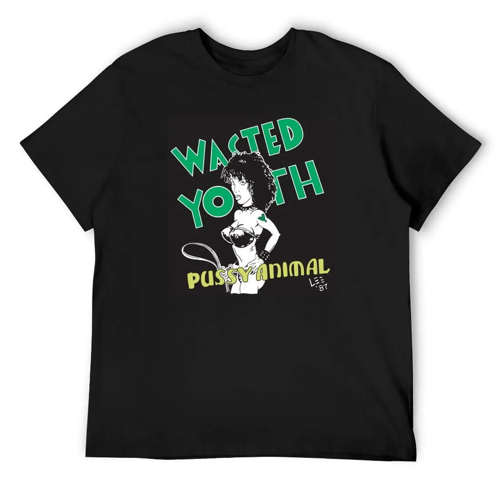 WASTED YOUTH PUSSY ANIMAL T-Shirt graphic shirts oversized t shirt mens t shirts