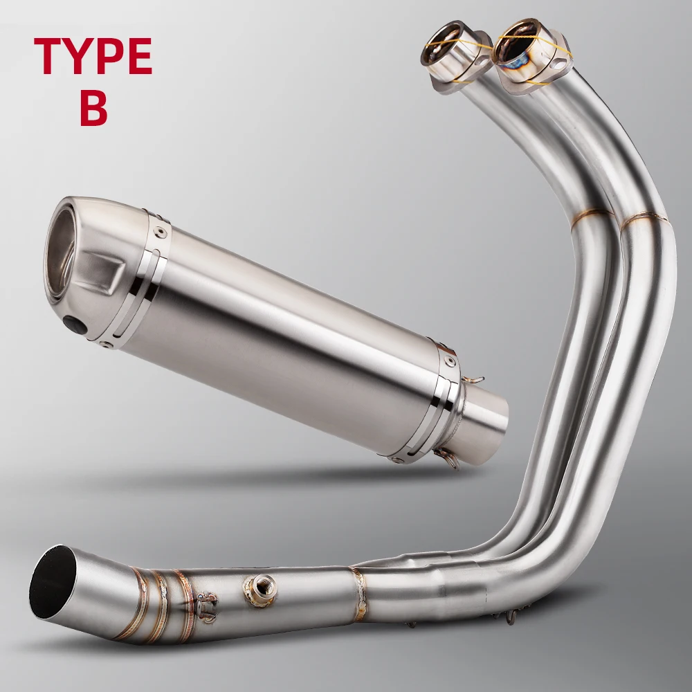 

For R7 MT07 FZ07 XSR700 2014-2026 Motorcycle Exhaust System F02 Muffler with DB Killer