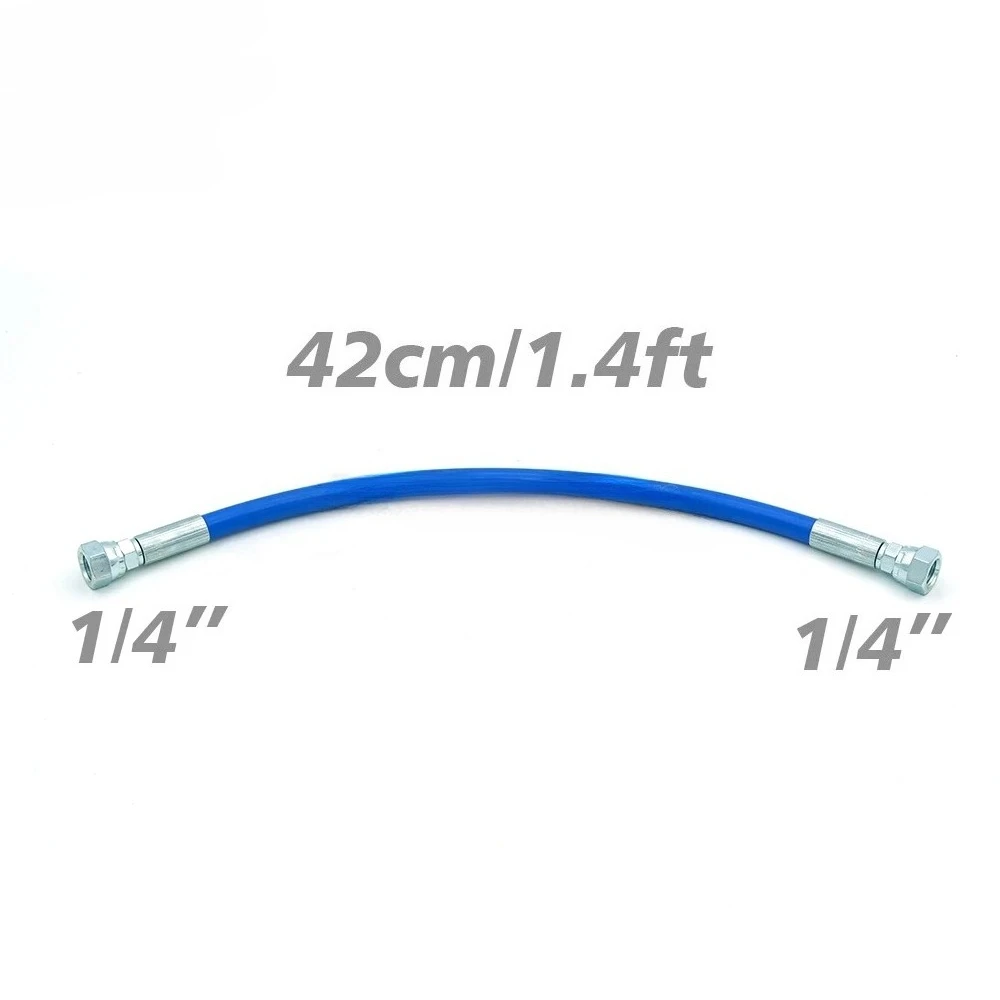 Whip hose and Hose connector 1/4" np ,0.42M,1M, 2M airless hose kit Replacement,for airless paint sprayer connection High Press image 3