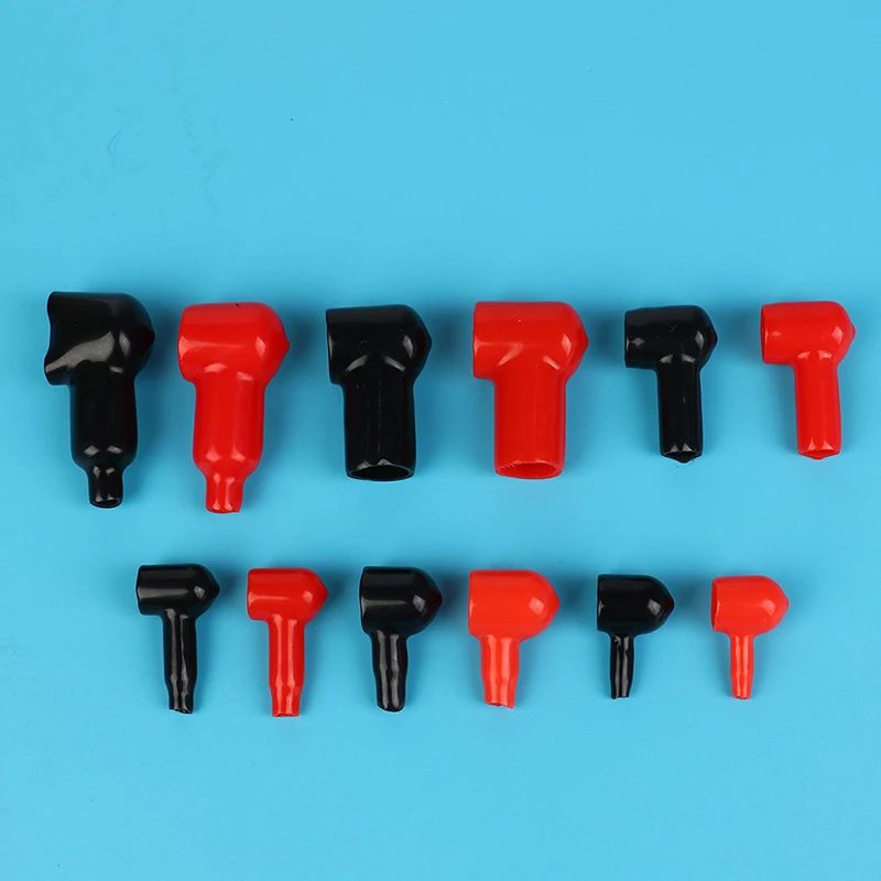 2 Pcs Battery Terminal Boots Covers Insulating Protector Cable Lug Caps Insulating Covers Replacement Tools Red/Black