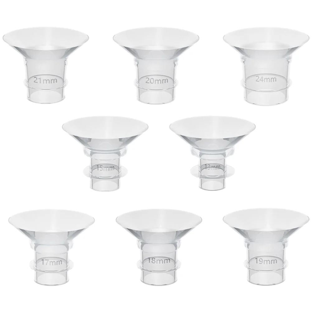 

8 Pcs Replacement Breast Pump Parts Converter Hands Free 20mm Flange Insert Mom Cozy Inserts