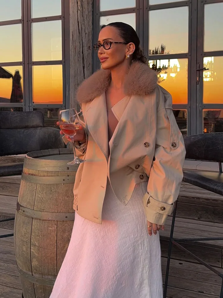 

HH женские осенне-зимние повседневные куртки женская мода уличная стильная двубортная карманная отделка короткие пальто с лацканами