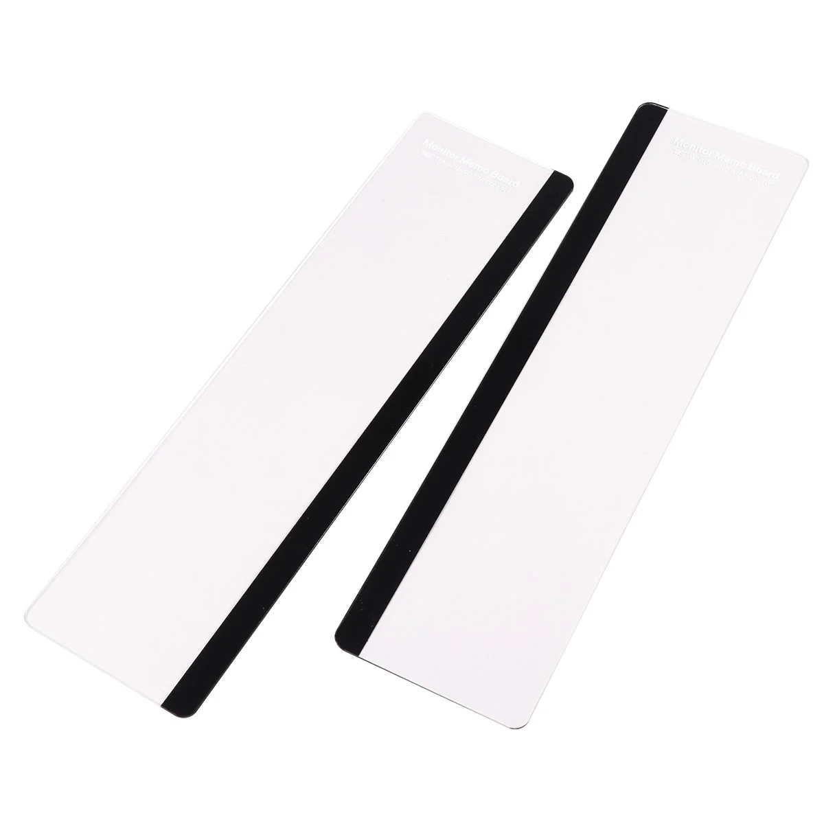 2 Pcs Notepad Monitor Side Panel Sticky Reminder for Computer Memo Board Acrylic Notebook Message Holder Office