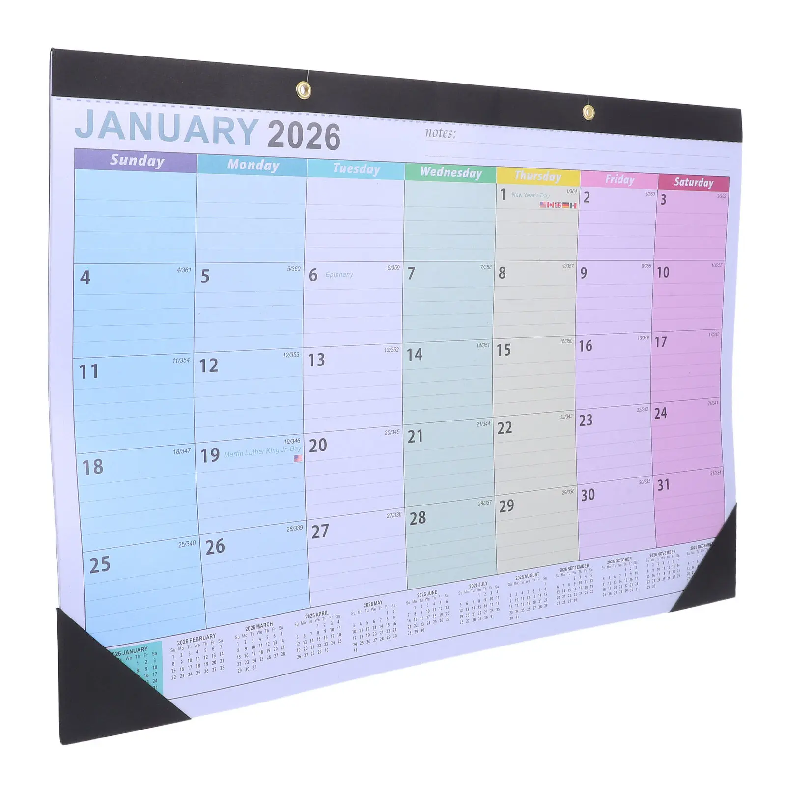 18-Month Hanging Wall Calendar 2026-2027 Minimalist Monthly Planner for Home Office Kitchen Classroom Family Task Management