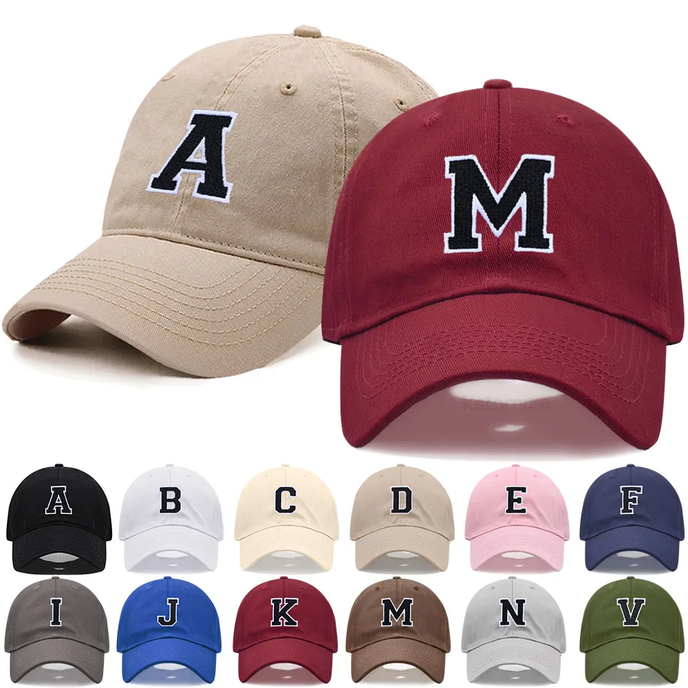 

Initial Letter A-Z Embroidery Cotton Baseball Cap for Men & Women Unisex Dad Hat Sun Hat Outdoor Sports Wholesale & Dropshipping