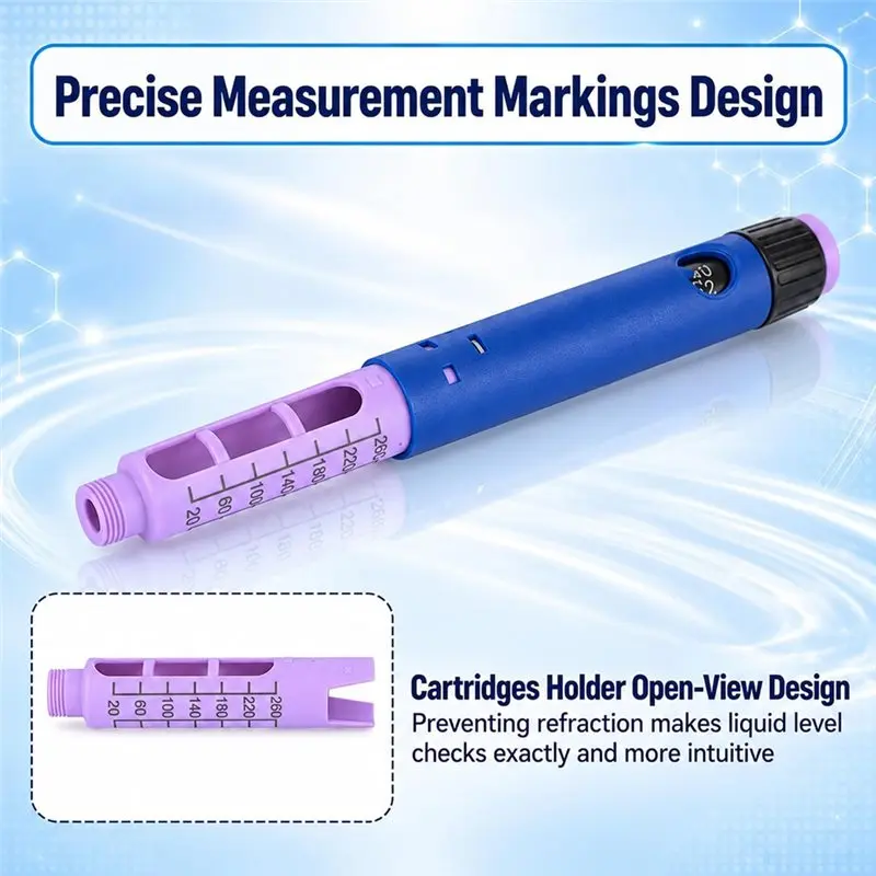 CLCU 10 Pack Universal Compatible Injection Pen, 60 Unit Disposable Peptide Pen Injector Adjustable Dose Dials