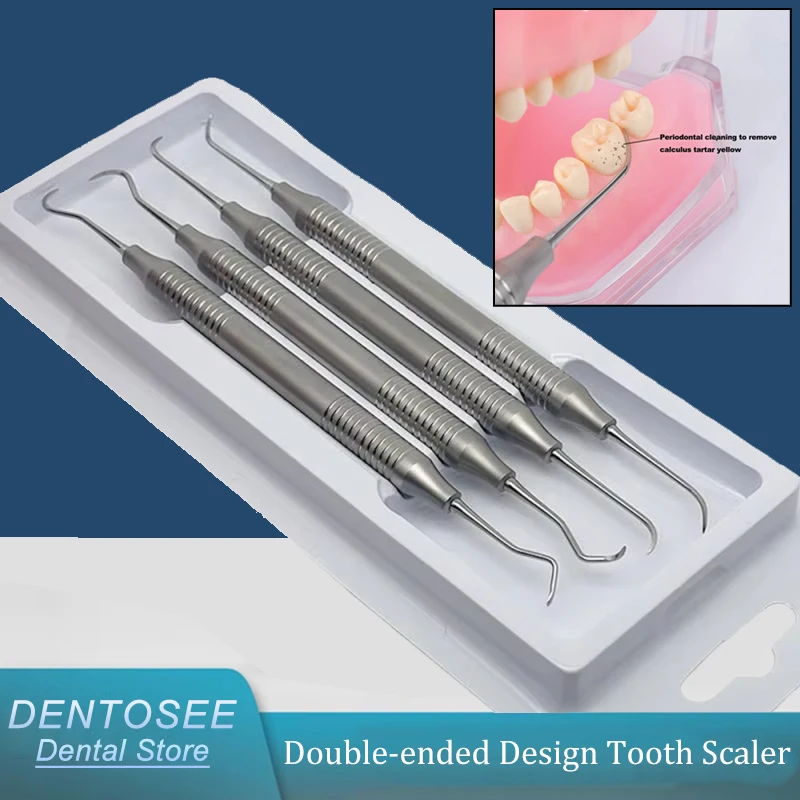 

Double-ended Design Tooth Scaler Kit Dental Examine Teeth Cleaning Tool Stainless Steel Dentistry Instrument