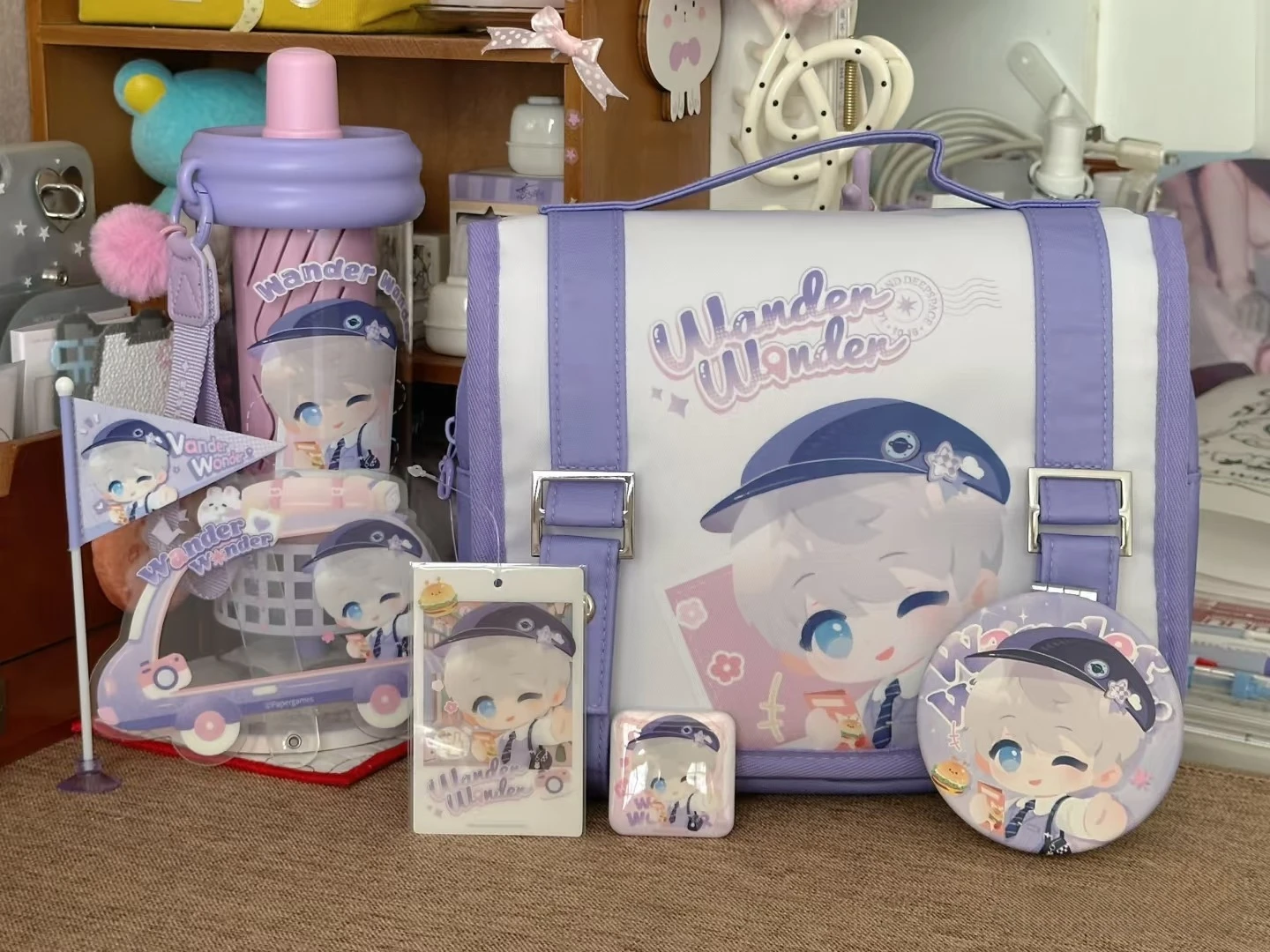 [Official Merchandise] Love and Deepspace Wander Wonder Xavier Travel Mug Toiletry Bag Badge Ornaments in Stock