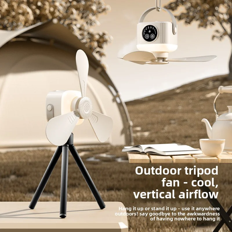 

2026 New Wireless Portable Rechargeable Ceiling Fan for Student Dormitories, Small Portable Outdoor Camping, USB Fan for Beds
