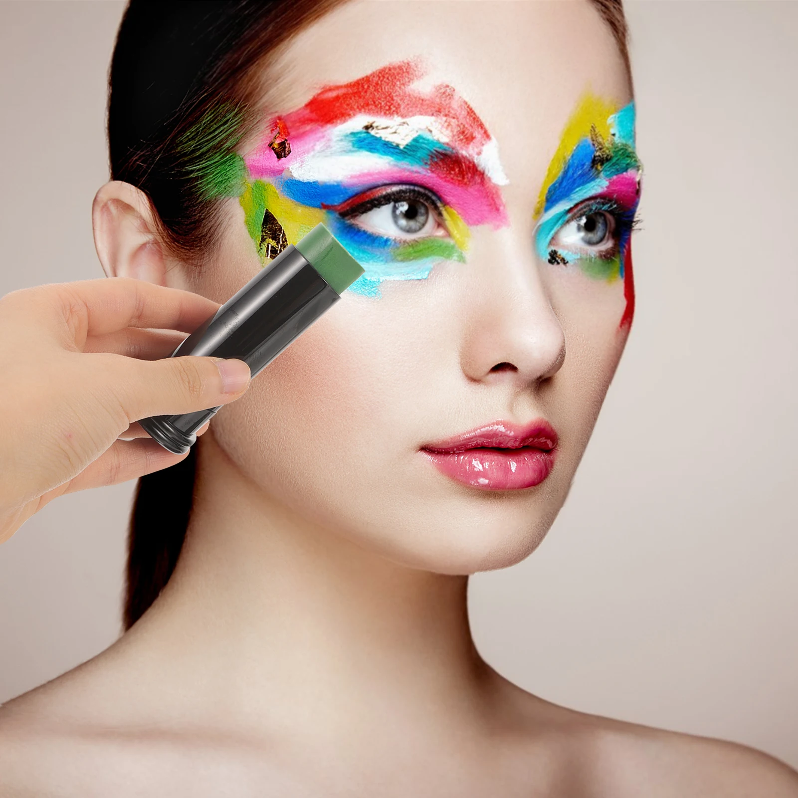 3 قطع من أعواد طلاء الوجه المحمولة أداة طلاء الوجه لمهرجان الهالوين التنكرية ومستلزمات حفلات المكياج