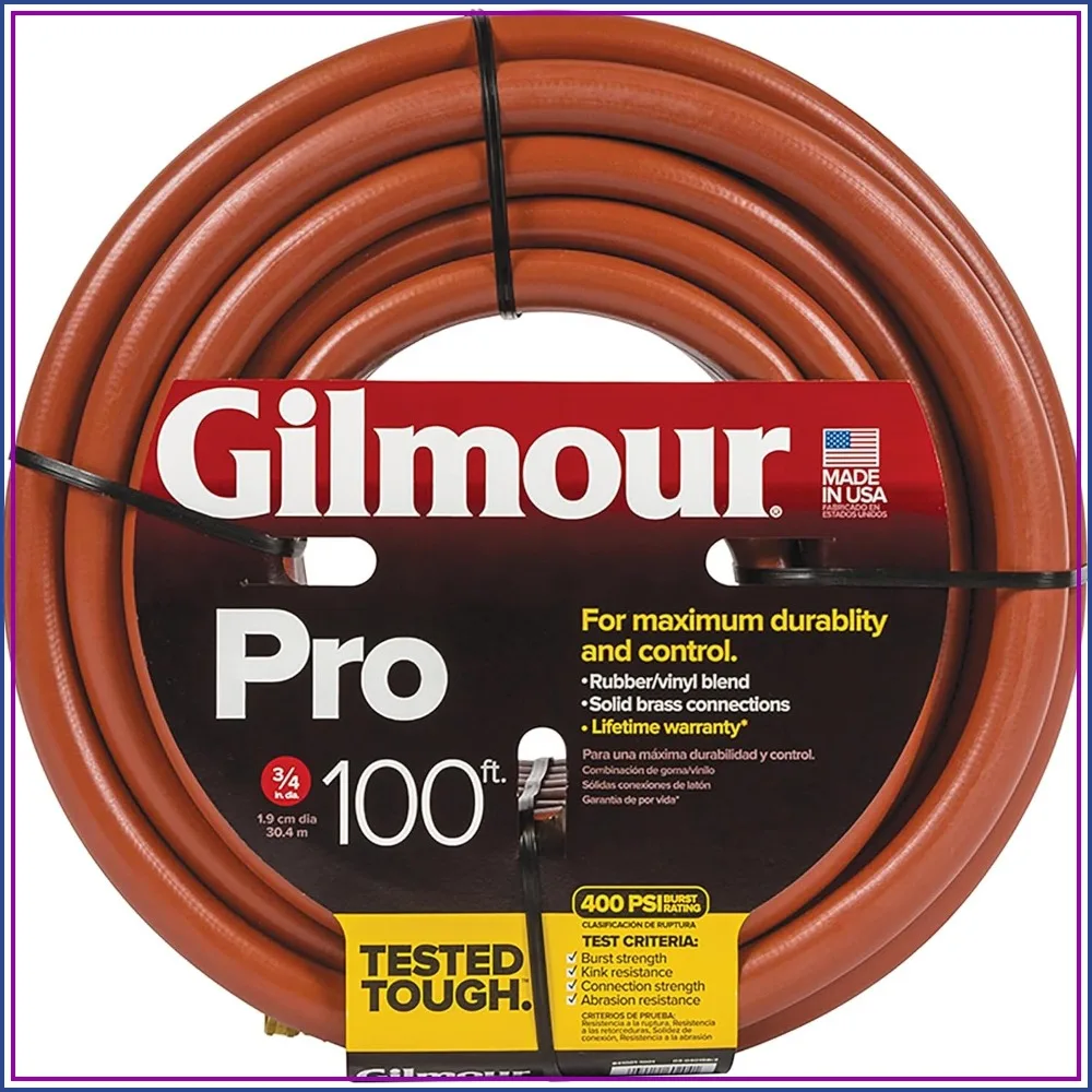 Heavy Duty 3/4 in x 100 ft Water Hose, Kink Resistant Garden Hose for Commercial Use