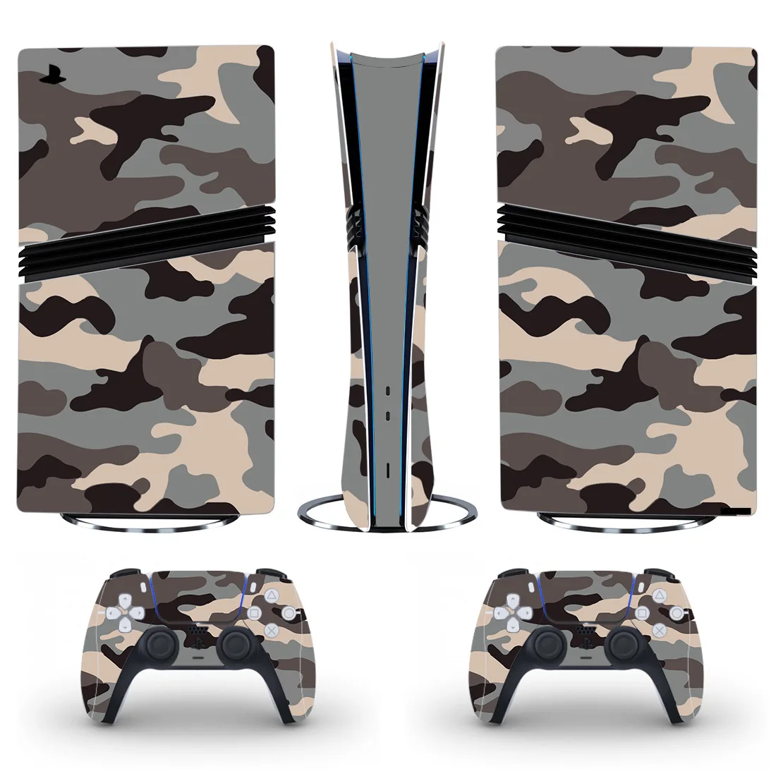 Suitable For PS5 Pro Console Digital Edition Camouflage Skin Cover Sticker Host Center Decals Game Console Accessories